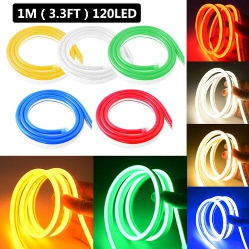 DC 12V LED Light Rubber Waterproof Bar Light LED Neon Strip Light IP67 Flex String Neon Light For Dance Party Decor Christmas