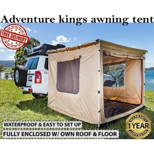 Car Side Adventure Awning Tent Outdoor Camping Shade Roof Rack Tent With Waterproof Room 2*3M - Awning+House Tent