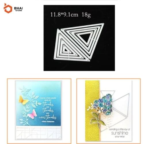 Triangle Frame Metal Cutting Dies DIY Cards Stencils Photo Album Embossing Paper Making Scrapbooking Craft Dies 2021 New