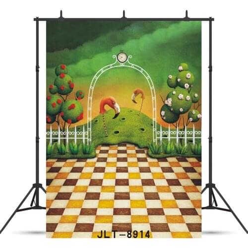 Fairy Tale Grass Pattern Floor Vinyl Photography Background Customized For Baby New Born Shower Child Backdrop Photocall Studio