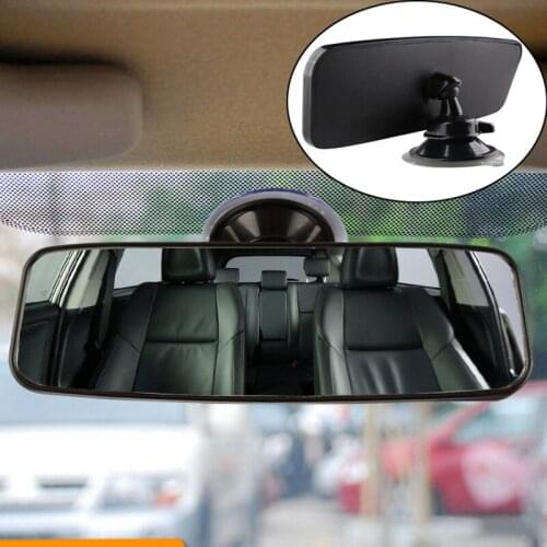 Rear View Interior Car Mirror Adjustable Suction Cup 360 Rotation Wide-angle Flat Mirror Auto Rear Mirror 240X65mm