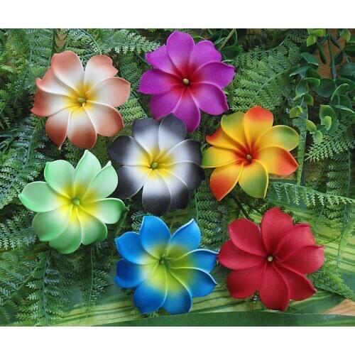 Free Shipping F1113 80pcs/ lot 10CM 8 colors Foam tiare hair pick women hair accessories Hawaii flower