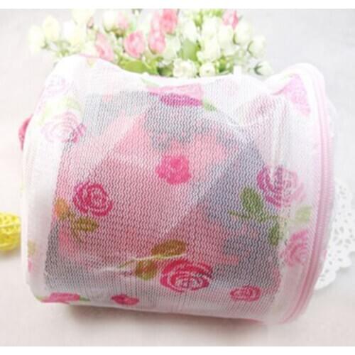 1/2PCS Home Use Lingerie Washing Mesh Clothing Underwear Organizer Washing Bag Useful Net Bra Zipper Laundry Bag Pattern Random