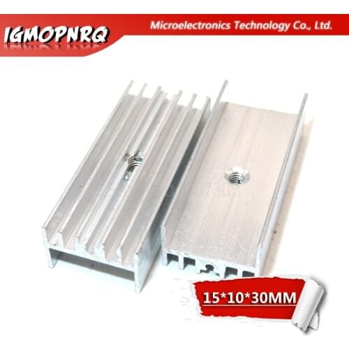 10pcs Aluminum Heatsink Radiator 15*10*30mm Transistor TO-220 hjxrhgal For Transistors TO220 white