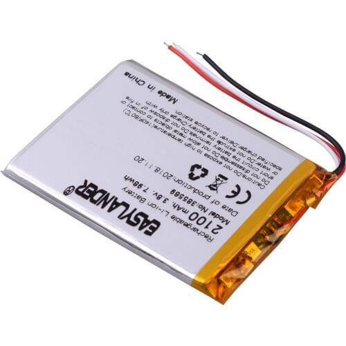 10pcs/Lot 385569 405569 3.8V 2100mAh Rechargeable li Polymer Battery For cell phone E-book Tablet PC DVD DVR GPS PSP PDA PAD MP5