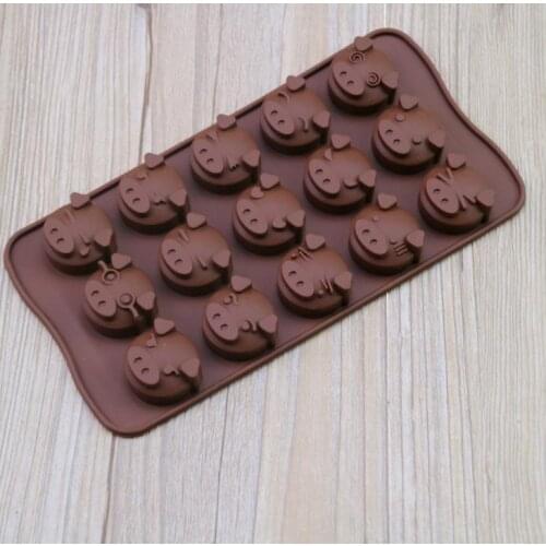 100pcs Cute Pig Chocolate Cookie Cutter Mold Tools DIY Chocolate Silicone Baking Mold Tools Kitchen Accessories SN548