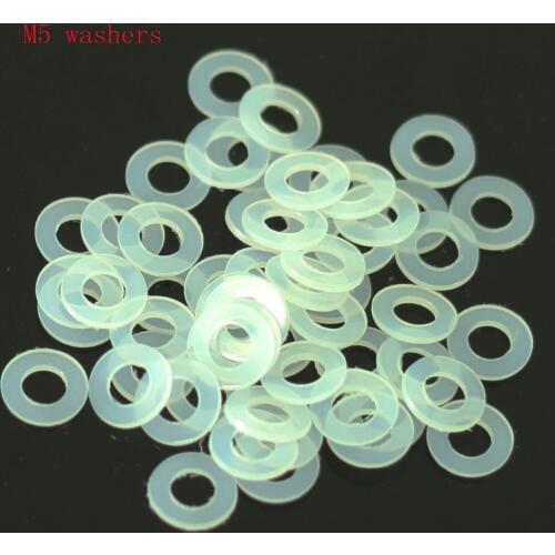 100pcs Nylon Flat Washers OD=10.1mm for M5 Knob Screw Rod Rail Rig Clamp system