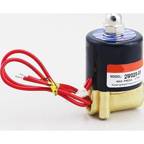2W025-08 2W040-10 2W160-15 2W200-20 Normal Closed Solenoid Valve Water Valve Air Valve Pure Copper Coil AC220V DC24V 12V
