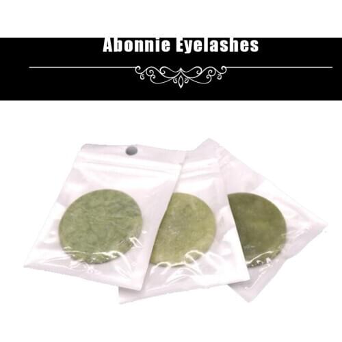 2pcs/5pcs/lot Round Jade Stone Eyelash Extension Glue Adhesive Pallet Stand Holder False Eyelash Makeup Tool
