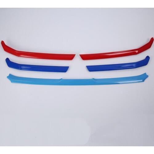 For Mitsubishi Eclipse Cross 2018 5PCS ABS Chrome Car Front Hood Grille Grill Decorative Cover Trim Car Styling Auto Accessories