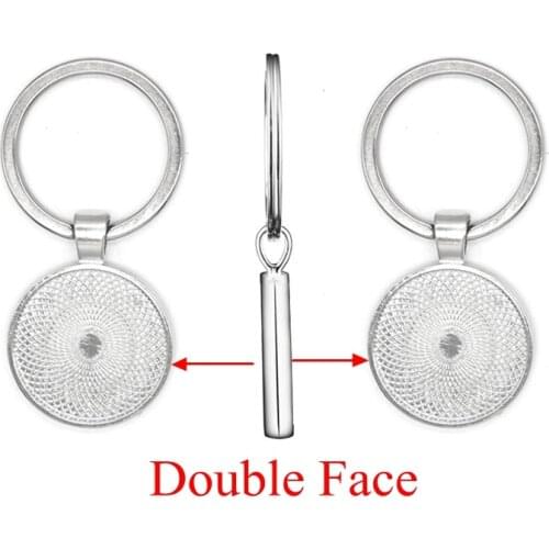 5pcs/lot DIY Keychain Pendant Fit 25mm Glass Cabochon Dome Handmade Blank Key Chain Keyring Keyfob Base Jewelry Making Supplies