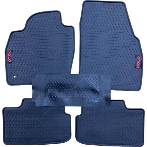 CUSTOM Car Floor Mats for 2020 Year Volkswagen Polo No Odor Front and Rear Carpets Waterproof Rubber