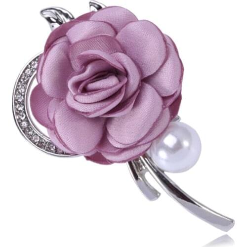 Fashion Korean version of fabric curling flowers lady temperament pin for Women Wedding Dress Accessories Grils gift dress pins