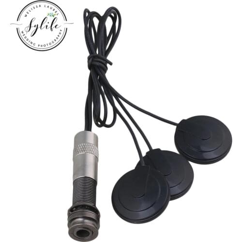Black Violin Mandolin Guitar Piezo 3 Sensor Transducer Microphone Pickup