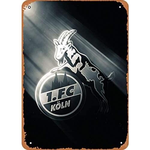Fanzi Vintage Look Metal Sign Tagline fc Koln 8"X12" Tin Plate Wall Decor