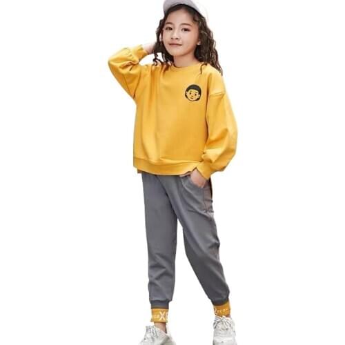 Spring Baby Girls Clothing 6 8 10 12 years olds Casual Sport T Shirt Pants 2Pcs/Sets Kids Child Clothes Suits Cotton Tracksuits
