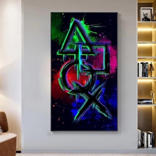 Graffiti Play Station Gamer Room Canvas Painting Arena Gaming Poster and Prints Wall Art Pictures for Bedroom Home Decor Cuadros