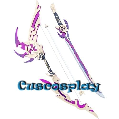 Game Genshin Impact Raiden Shogun Baal Cosplay Sword Bow and Arrow Props Kamisato Ayaka Weapons for Halloween Chrsitmas Party