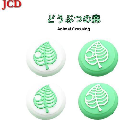 JCD 4pcs Animal Crossing Silicone Joystick Thumb Caps for Nintendo Switch NS / Lite Joy-con Stick Grip Analog Cover Case
