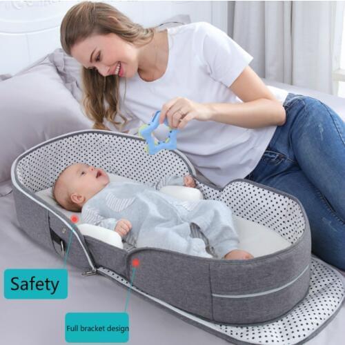 Multifunction Portable Baby Bed Travel Sun Protection Mosquito Net Baby Cribs Foldable Breathable Cunas Mummy Bag Baby Nest Bed