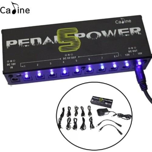 Muse-Hot sell Caline CP-05 Guitar Effect Pedals Power Supply Ten Isolated Outputs (9V, 12V, 18V) Voltage Protection