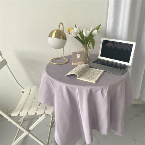 Ins Gentle Taro Purple Tablecloth Retro Home Table Decoration with Background Cloth Photo Props Cloth Tablecloth
