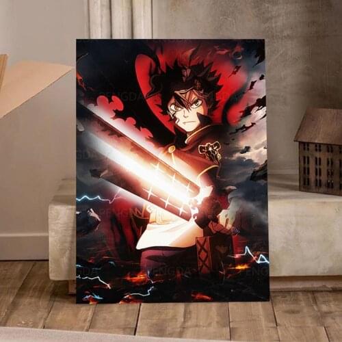 Black Clover Prints Pop Japan Animation Canvas Painting Wall Art Picture Modular Aesthetic Poster Bedside Background Home Decor