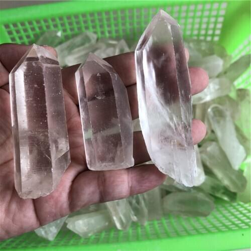 Natural Quartz Clear Quartz Rough Crystal Lemurian Seed Quartz Point Wand Stone Miineral Specimen Reiki Healing
