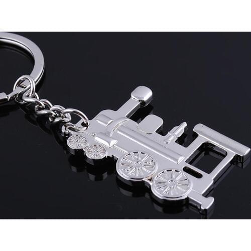 Cheap promotional gift keychain creative train locomotive metal alloy keychain keychain wholesale