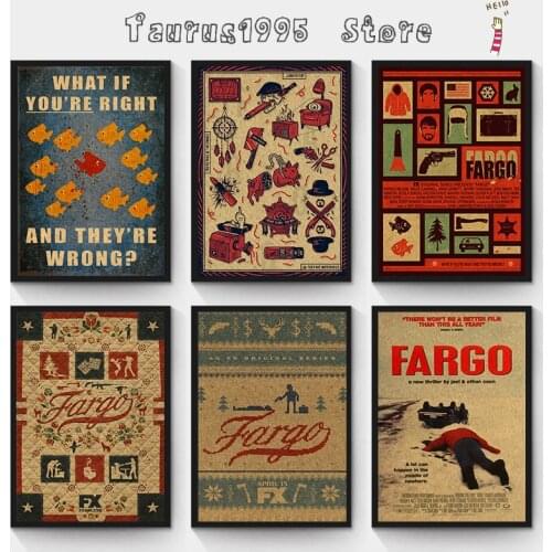 New Small fish retro kraft poster decoration poster retro decorative kraft paper poster around Fargo