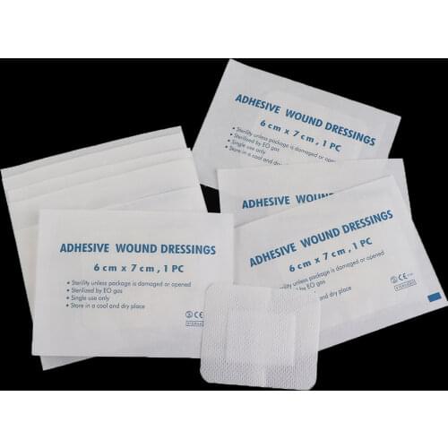 10Pcs Adhesive Bandages Non-woven Waterproof Medical Bandage Fixation Tape Wound Dressing Bandage Pad Plasters Health Care