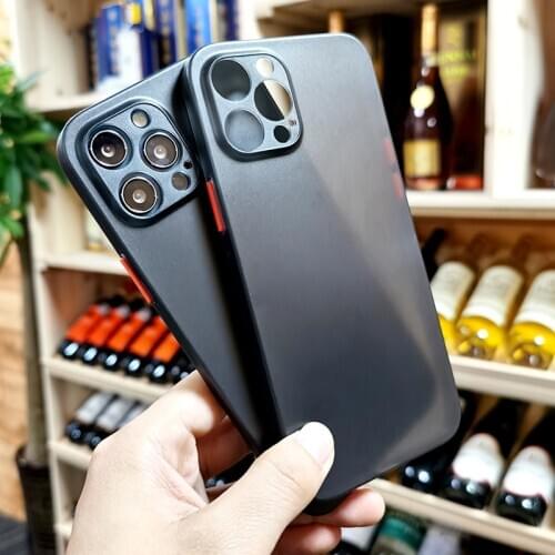 Ultra Thin Transparent Matte Phone Case For iPhone 12 11 Pro Max 12Mini X XR XS 7 8 Plus SE 2 Soft Silicon Lens Protection Cover