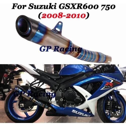 For Suzuki GSXR600 GSXR750 2008-2010 K8 K9 K10 Motorcycle GP Exhaust Muffler Titanium Alloy Exhaust Escape Moto