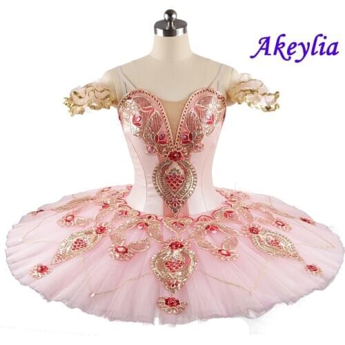 Sleeping beauty princess Aurora Ballet Tutu Professional pink peach Girl competition Women Pancake tutu Ballet classical Dress