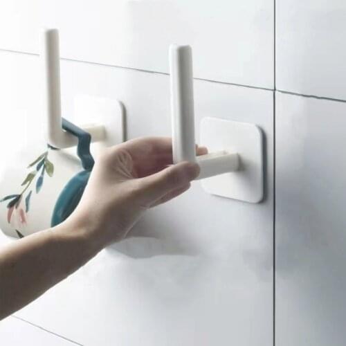 1Pc Under Cabinet Paper Roll Rack Kitchen Self-adhesive Accessories Towel Holder Tissue Hanger Storage Rack for Bathroom Toilet