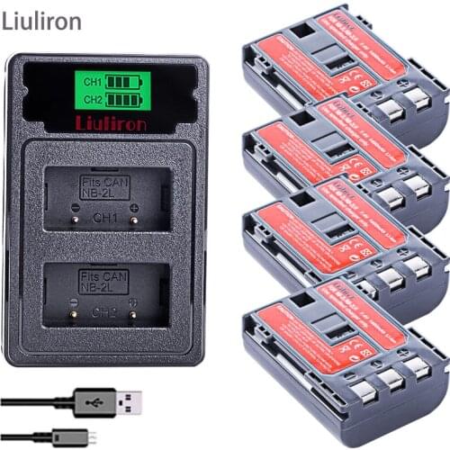 1400mAh NB-2L NB-2LH NB 2L nb2l NB2LH battery +Dual USB Charger for Canon EOS 400D S80 S70 S50 S60 350D G7 G9 Kiss N X Rebel XT