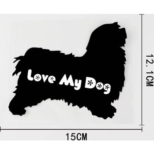 15CM*12.1CM I love My Dog Animal Car-styling Vinyl Car Sticker Decal Black/Silver 8C-0345