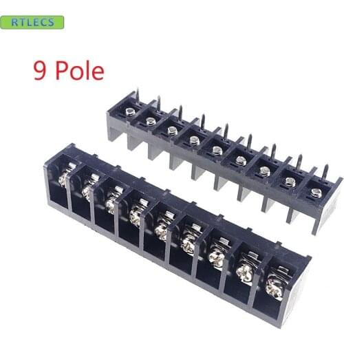 20pcs Barrier terminal block 9.5mm pitch 9 Pin 300V 30A through hole mount PCB straight type