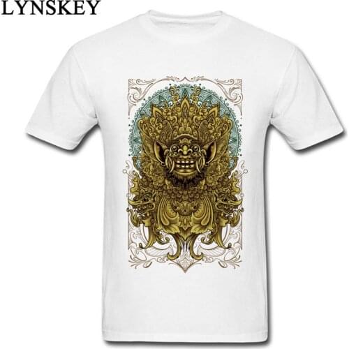2017 Men Tees Balinese Barong Reanimation Delicate Design Picture Print T-shirt For Male 100% Cotton Streetwear