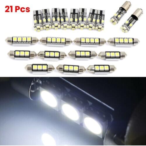 21pcs For BMW E46 Sedan Coupe M3 1999-2005 Canbus Car White Interior LED Light TOP Car Lights Auto Accessories