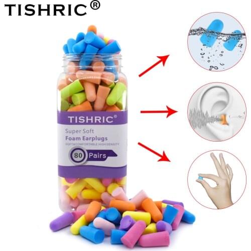 30/60/80 Pairs Soft Earplugs Anti-noise Sleeping Ear Plugs Noise To Sleep PU Earplugs Noise Reduction Rate 35.5db Ear Protector