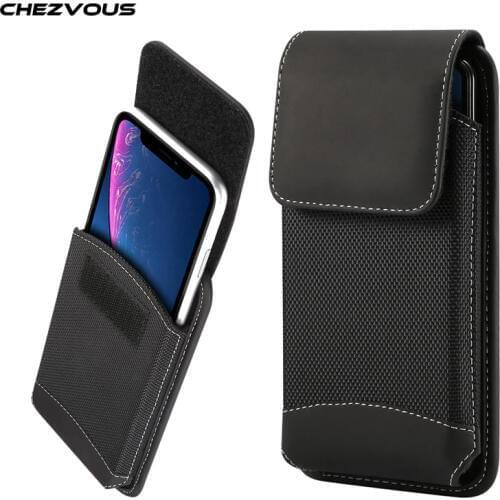 CHEZVOUS Universal Belt Clip Case 4.7-6.5 inch Waist Bag for iPhone X 7 8 6 plus xr xs max Pouch Holster for Samsung s9 S8 case
