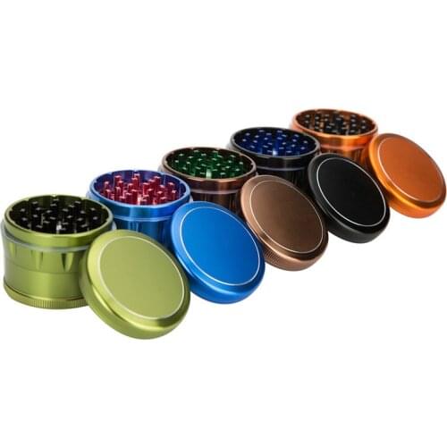 D63xH47mm 4 Layers Aluminum Alloy Tobacco Herb Grinder Mill Smoke Spice Muller Tobacco Crusher Smoke Pipes Shisha Wholesale 2020