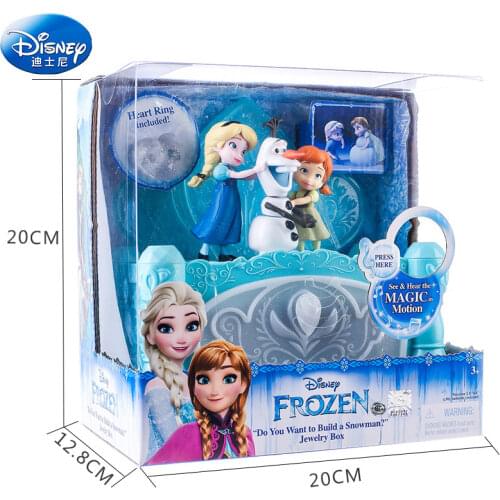 Disney Frozen Music Box Elsa Anna Olaf Girl Princess Rotatable Children Gift Drawable Drawer Toys