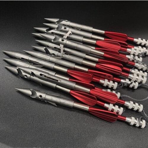 3/5PCS Shooting Hunting Fishing Dart Slingshot Accessories Stainless Steel Harpoon Deepwater Heavy Arrow Head Four-Sided Sharpen