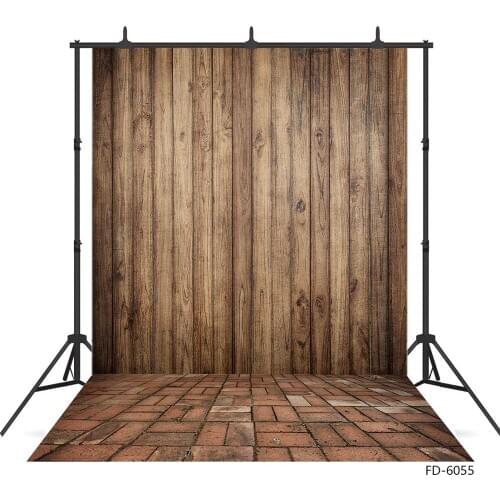 Wooden Wall Brick Floor Photography Backdrop Vinyl Cloth Background Photo Studio for Baby Children Toy Pets Portrait Photobooth