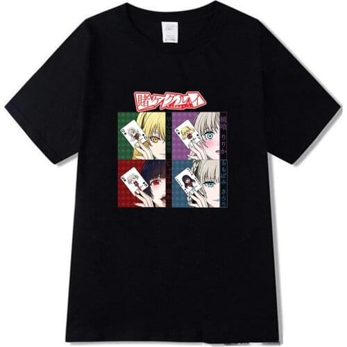 Japanese Anime Kakegurui T Shirt Man New Fashion Summer Print Modal T-shirt Men Cotton T Shirt Tees Tops Harajuku Streetwear