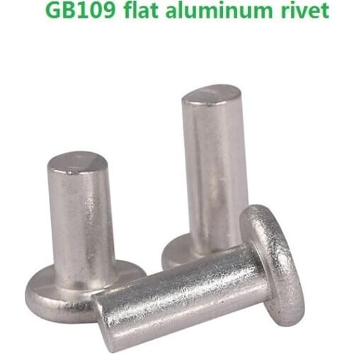 GB109 flat head aluminum rivet aluminum rivet solid rivet hand tapping rivet M2 M2.5 M3 M4 M5 M6 M8
