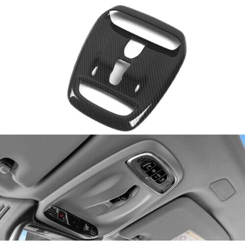 Carbon Look Chrome For Volvo XC60 2018 2019 XC90 2015-2018 S90 V90 2017-2019 Front Reading Light Cover Frame Decorative Trim LHD