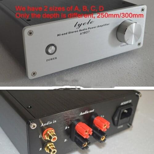 190*70*259/309mm X1907 All-aluminum Power Amplifier Chassis 2.0 Case Pre-stage Box Bile Box Power Amplifier Shell DIY